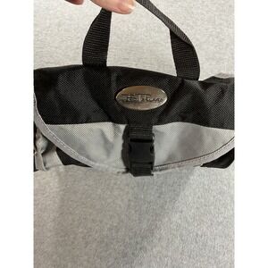 Belle Russo Hanging Toiletry Bag Travel Organizer Black Gray Nylon Buckle Hook